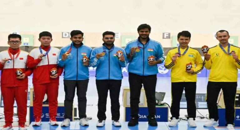 एफआईएसयू वर्ल्ड यूनिवर्सिटी गेम्स: भारत ने पुरुषों की 10 मीटर एयर राइफल में जीता स्वर्ण