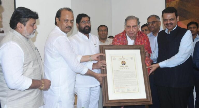 महाराष्ट्र सरकार ने रतन टाटा को ‘उद्योग रत्न पुरस्कार’ से किया सम्मानित, सीएम समेत डीसीएम मौजूद
