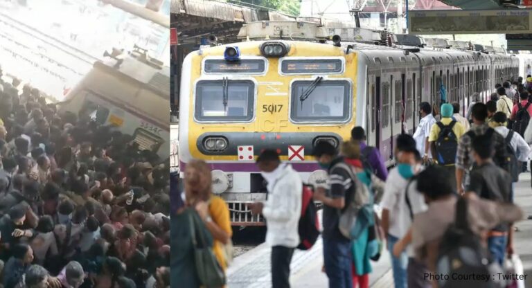 Mumbai Local Train: तकनीकी खराबी के कारण पश्चिम रेलवे में देरी, स्टेशन पर यात्रियों की भीड़