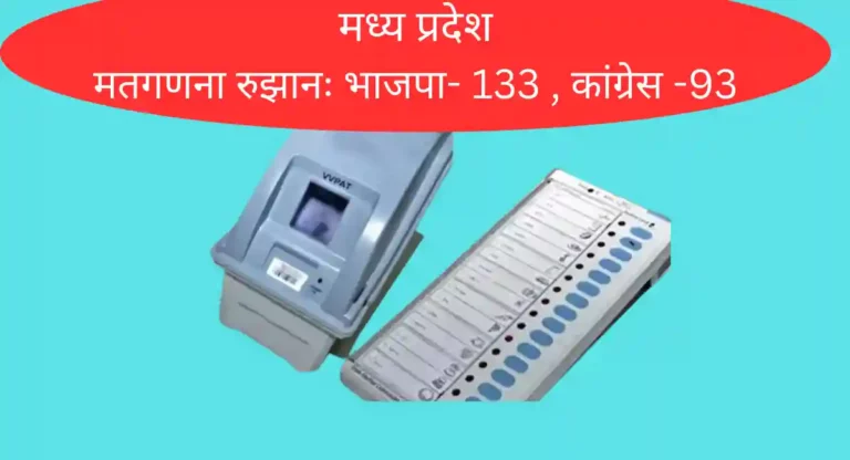 vote counting trends: राजस्थान और एमपी के रुझानों में भाजपा को स्पष्ट बहुमत, तेलंगाना में कांग्रेस काफी आगे