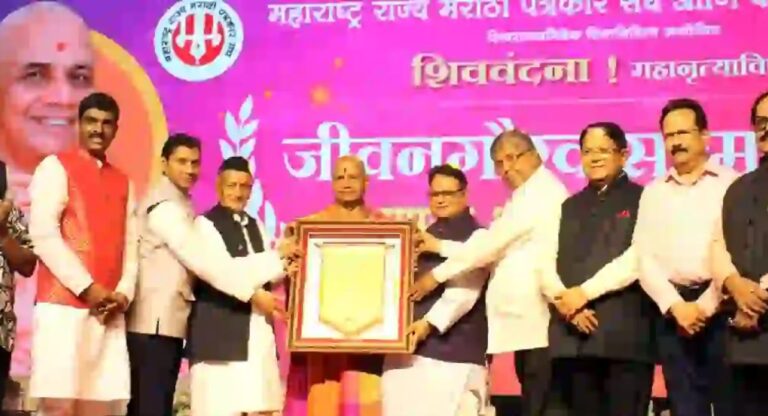 Award: छत्रपति शिवाजी महाराज के गुणों का योग है रामायण और महाभारत; स्वामी गोविंद गिरी जी महाराज का उद्गार