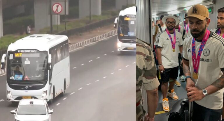 Team India: विश्व कप जीतकर दिल्ली पहुंची टीम इंडिया, एयरपोर्ट पर हुआ जोरदार स्वागत