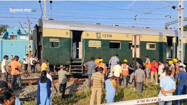 Train derailment: तमिलनाडु में विल्लुपुरम-पुडुचेरी पैसेंजर ट्रेन के 5 डिब्बे पटरी से उतरे, बड़ा हादसा टला